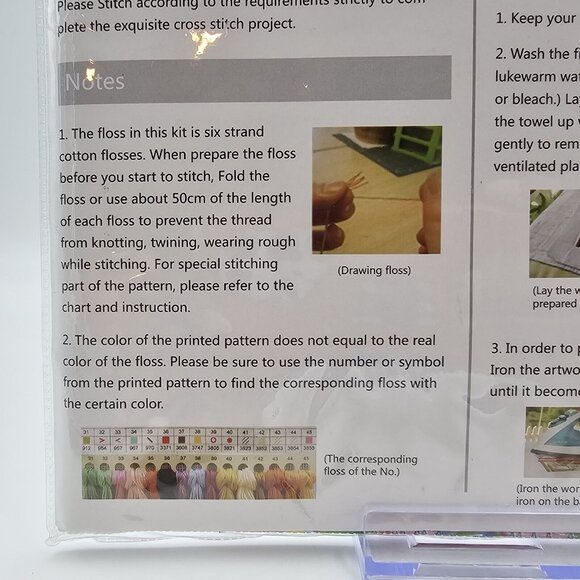 Maydear Birth Memorial Cross Stitch Kit Pre-Printed Fabric - Picture 6 of 6